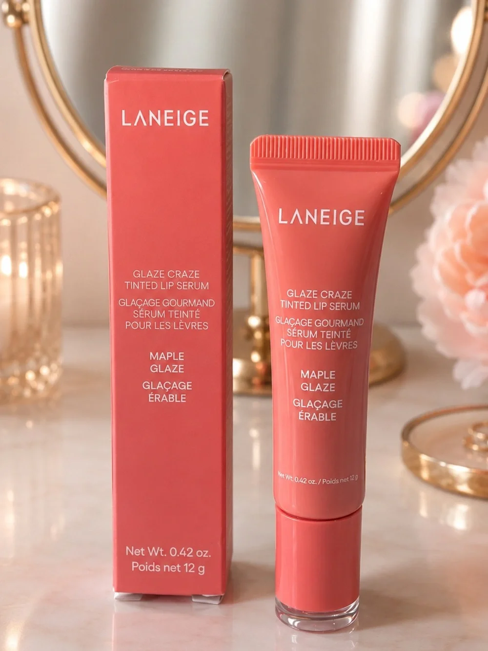 LANEIGE Glaze Craze Tinted Lip Serum - Coral Peach